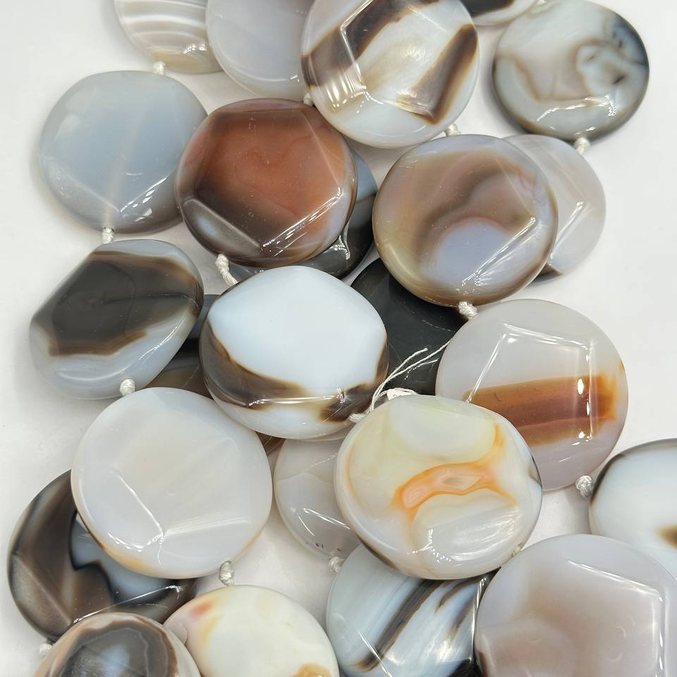 Агат размер 44мм натуральный тонированный камень